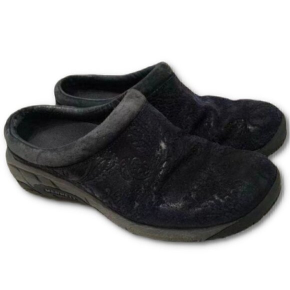 Merrell Suede 7.5 Paisley Qform Comfort Grip Mules - Picture 10 of 10